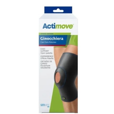 Actimove Sports Edition Ginocchiera con foro rotuleo per trattamento e prevenzione dolori del ginocchio taglia L Actimove Sports Edition Ginocchiera con foro rotuleo per trattamento e prevenzione dolori del ginocchio taglia L