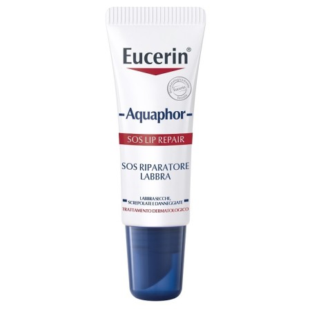 Eucerin Aquaphor SOS Trattamento riparatore labbra secche e fissurate 10 ml Eucerin Aquaphor SOS Trattamento riparatore labbra secche e fissurate 10 ml