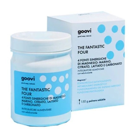 Goovi The fantastic four integratore a base di magnesio per stanchezza e affaticamento 150 g Goovi The fantastic four integratore a base di magnesio per stanchezza e affaticamento 150 g