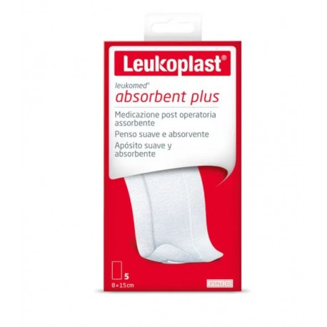 Leukomed Medicazione post operatoria in TNT morbida assorbente 8 x 15 cm 5 pezzi