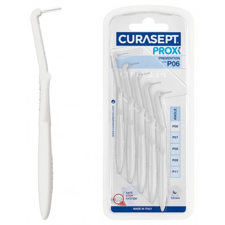 Curasept Proxi Angle P06 bianco/white scovolino spazi interdentali stretti 