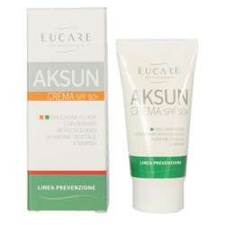Eucare Aksun Crema SPF50+ emulsione fluida protezione solare 50 ml