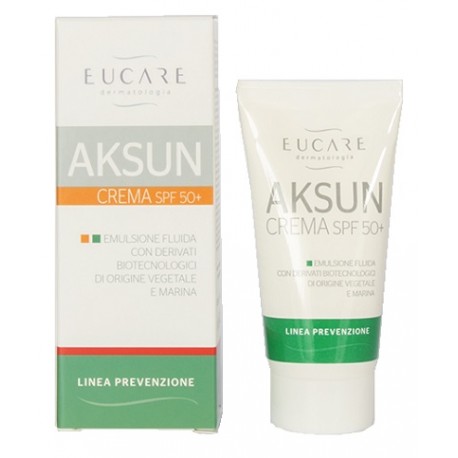 Eucare Aksun Crema SPF50+ emulsione fluida protezione solare 50 ml