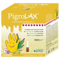 Pediatrica Pigrolax Bambini lassativo contro la stitichezza 6 microclismi x 5 g