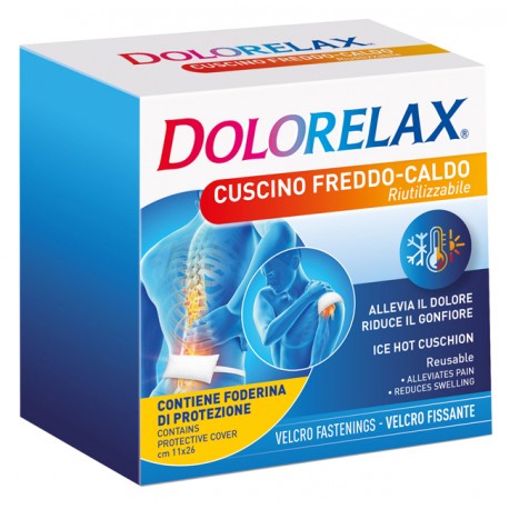 Dolorelax Med Cuscino riutilizzabile per terapia freddo-caldo con velcro fissante 11 x 26 cm