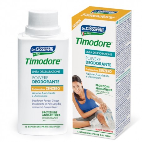 Timodore Polvere Deodorante Zenzero per cattivo odore dei piedi 75 g