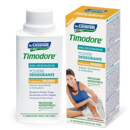 Timodore Polvere Deodorante Zenzero per cattivo odore dei piedi 75 g Timodore Polvere Deodorante Zenzero per cattivo odore dei piedi 75 g
