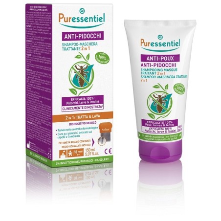 Puressentiel Shampoo maschera trattante anti pidocchi 100% naturale 150 ml Puressentiel Shampoo maschera trattante anti pidocchi 100% naturale 150 ml
