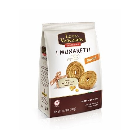 Le Veneziane I Munaretti Biscotti dietetici senza glutine per la prima colazione 300 g Le Veneziane I Munaretti Biscotti dietetici senza glutine per la prima colazione 300 g