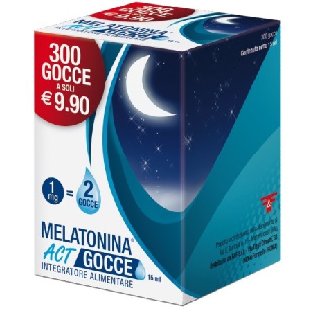 F&f Melatonina Act integratore per prendere sonno rapidamente gocce 15 ml F&f Melatonina Act integratore per prendere sonno rapidamente gocce 15 ml