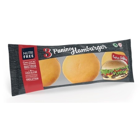 Nutrifree Panino Hamburger soffice senza glutine e lattosio 110 g Nutrifree Panino Hamburger soffice senza glutine e lattosio 110 g