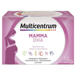 Multicentrum Mamma DHA per donne in gravidanza 30 compresse + 30 capsule