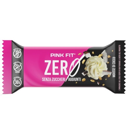 Pink Fit Zero Barretta Proteica Cocco Bianco 30 g Pink Fit Zero Barretta Proteica Cocco Bianco 30 g