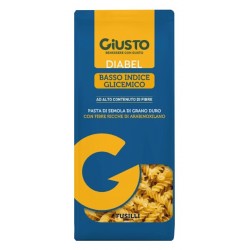 Giusto Diabel Fusilli pasta a basso indice glicemico con tante fibre 400 g
