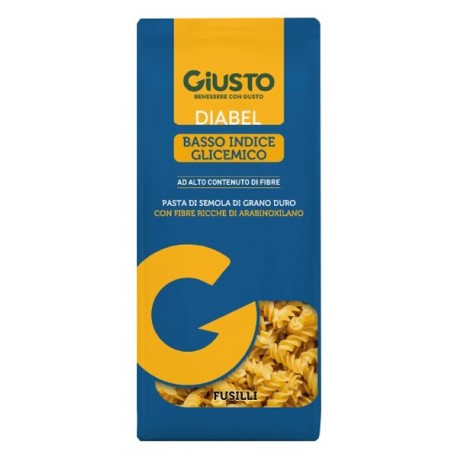 Giusto Diabel Fusilli pasta a basso indice glicemico con tante fibre 400 g