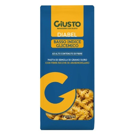 Giusto Diabel Fusilli pasta a basso indice glicemico con tante fibre 400 g Giusto Diabel Fusilli pasta a basso indice glicemico con tante fibre 400 g