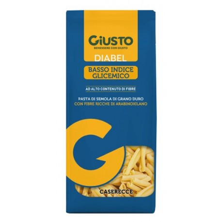 Giusto Diabel Pasta Caserecce a basso indice glicemico e alto contenuto di fibre 400 g