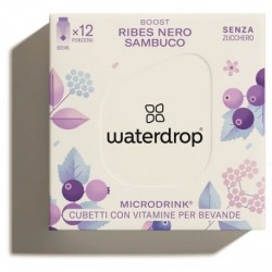 Waterdrop Microdrink Boost Cubetti con Vitamine per Bevande Ribes Nero e Sambuco 12 Pezzi
