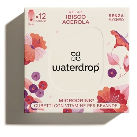 Waterdrop Microdrink Relax Aroma Ibisco e Acerola 12 Cubetti Aromatizzati Waterdrop Microdrink Relax Aroma Ibisco e Acerola 12 Cubetti Aromatizzati