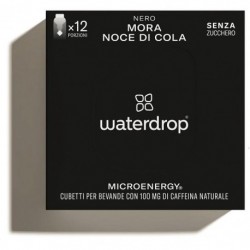Waterdrop Microenergy Nero Aroma Mora e Noce di Cola 12 Cubetti con caffeina