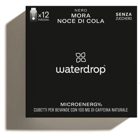 Waterdrop Microenergy Nero Aroma Mora e Noce di Cola 12 Cubetti con caffeina Waterdrop Microenergy Nero Aroma Mora e Noce di Cola 12 Cubetti con caffeina