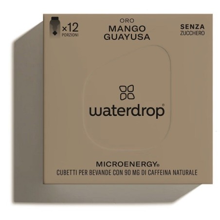 Waterdrop Microenergy Aroma Mango Guatusa 12 Cubetti con caffeina Waterdrop Microenergy Aroma Mango Guatusa 12 Cubetti con caffeina