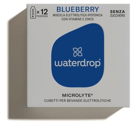 Waterdrop Microlyte Aroma Mirtillo 12 Cubetti per bevande elettrolitiche Waterdrop Microlyte Aroma Mirtillo 12 Cubetti per bevande elettrolitiche