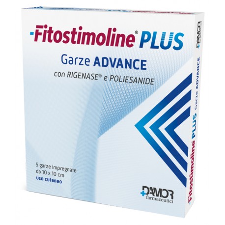Fitostimoline Plus Garze Advance impregnate con Rigenerase per guarigione delle ferite 10x10 cm 5 pezzi