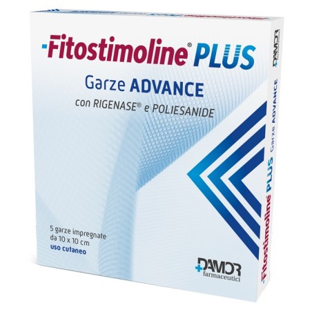Fitostimoline Plus Garze Advance impregnate con Rigenerase per guarigione delle ferite 10x10 cm 5 pezzi Fitostimoline Plus Garze Advance impregnate con Rigenerase per guarigione delle ferite 10x10 cm 5 pezzi