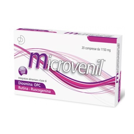 Microvenil integratore per microcircolo ed emorroidi 20 compresse 1150 mg