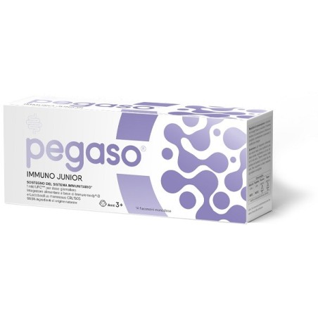 Pegaso Immuno Junior integratore per difese immunitarie dei bambini 14 flaconcini da 10 ml Pegaso Immuno Junior integratore per difese immunitarie dei bambini 14 flaconcini da 10 ml