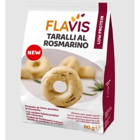 Dr. Schar Flavis Taralli al rosmarino aproteici per insufficienza renale cronica 80 g Dr. Schar Flavis Taralli al rosmarino aproteici per insufficienza renale cronica 80 g