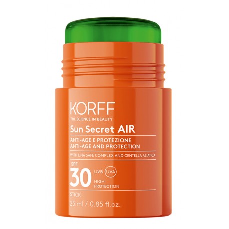 Korff Sun Secret AIR Stick protezione solare alta e anti-age 25ml