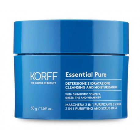 Korff Essential Pure Maschera 2 in 1 purificante e scrub 50g