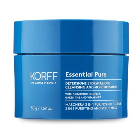 Korff Essential Pure Maschera 2 in 1 purificante e scrub 50g Korff Essential Pure Maschera 2 in 1 purificante e scrub 50g