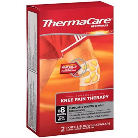 Thermacare Knee 8hr cerotto per il dolore del ginocchio effetto calore 2 pezzi