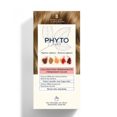 Phyto Color Kit 8 Biondo Chiaro tinta per capelli 1 latte 50 ml + 1 crema 50 ml + 1 maschera 12 ml