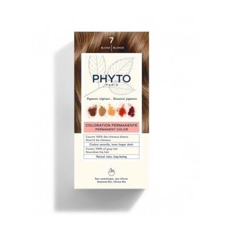 Phyto Color Kit 7 Biondo tinta per capelli 1 latte 50 ml + 1 crema 50 ml + 1 maschera 12 ml