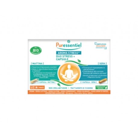 Puressentiel Capsule Duo Stress Plus integratore per stress e benessere mentale 30 capsule