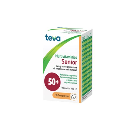 Teva Multivitaminico Senior integratore per uomini e donne oltre i 50 anni 30 compresse