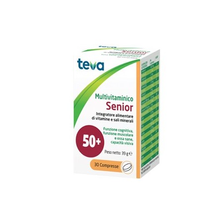 Teva Multivitaminico Senior integratore per uomini e donne oltre i 50 anni 30 compresse Teva Multivitaminico Senior integratore per uomini e donne oltre i 50 anni 30 compresse