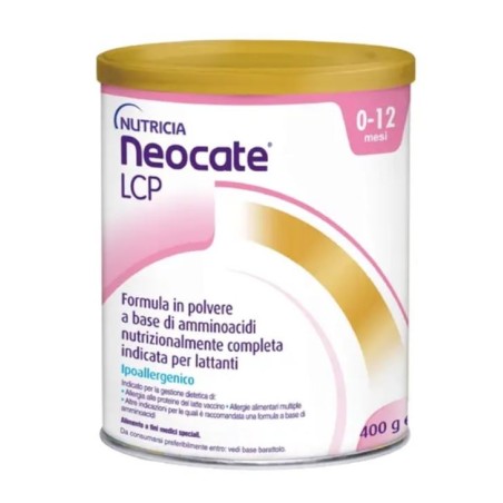Nutricia Neocate LCP Alimento Ipoallergenico in polvere dalla nascita 0-12 mesi 400 g Nutricia Neocate LCP Alimento Ipoallergenico in polvere dalla nascita 0-12 mesi 400 g