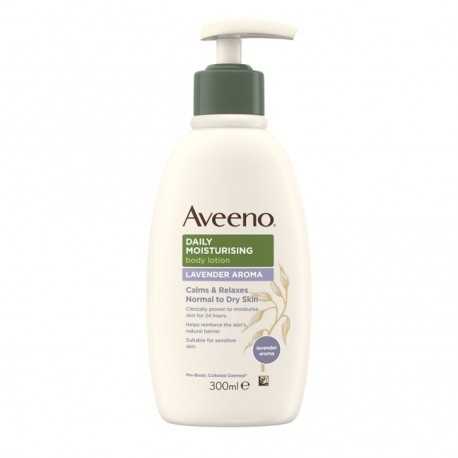 Aveeno Crema corpo idratante all'aroma di lavanda nutriente pelle secca 300 ml