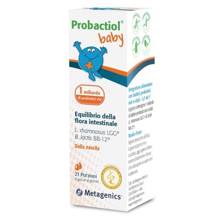 Probactiol Baby gocce con batteri probiotici vivi e vitali 5 ml 21 porzioni Probactiol Baby gocce con batteri probiotici vivi e vitali 5 ml 21 porzioni