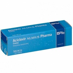 Aciclovir Almus Pharma 5% Crema antivirale per Herpes simplex 3 g