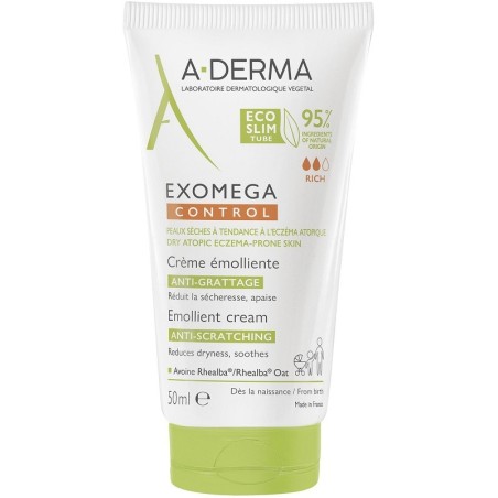 A-Derma Exomega Control Crema Emolliente anti-prurito pelle secca 50ml A-Derma Exomega Control Crema Emolliente anti-prurito pelle secca 50ml