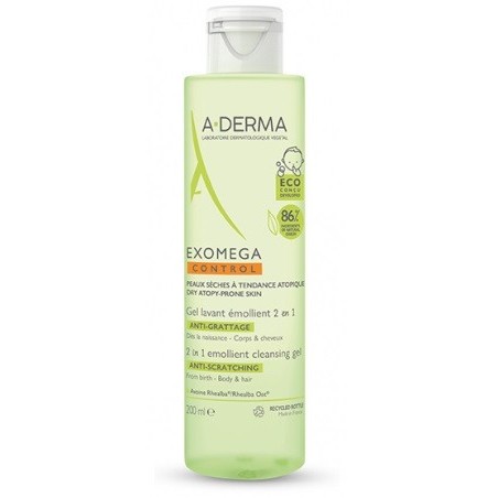 A-Derma Exomega Control Gel Detergente 2in1 per pelle secca 200ml A-Derma Exomega Control Gel Detergente 2in1 per pelle secca 200ml
