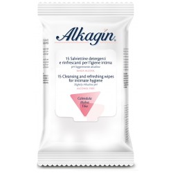 Alkagin 15 salviettine detergenti e rinfrescanti per l'igiene intima