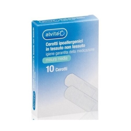 Alvita Cerotto in TNT estensibile bianco con tampone antisettico grande 10 pezzi Alvita Cerotto in TNT estensibile bianco con tampone antisettico grande 10 pezzi