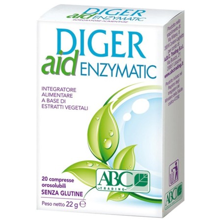 Diger Aid Enzymatic integratore per il reflusso 20 compresse Diger Aid Enzymatic integratore per il reflusso 20 compresse